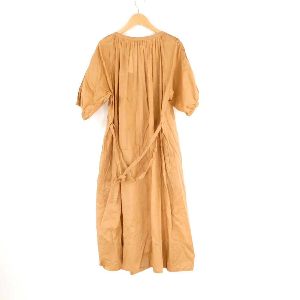 BLANC モラビト シャツワンピース 38 M相当 綿100％ 半袖 ミディ丈 レディース