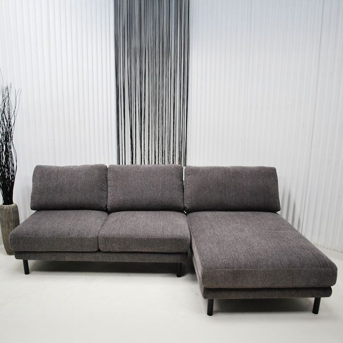 アウトレット 現品限り 一部 L型 カウチソファー セット 左右対応 ファブリック 布製 グレー系 221217-カロンカウチ