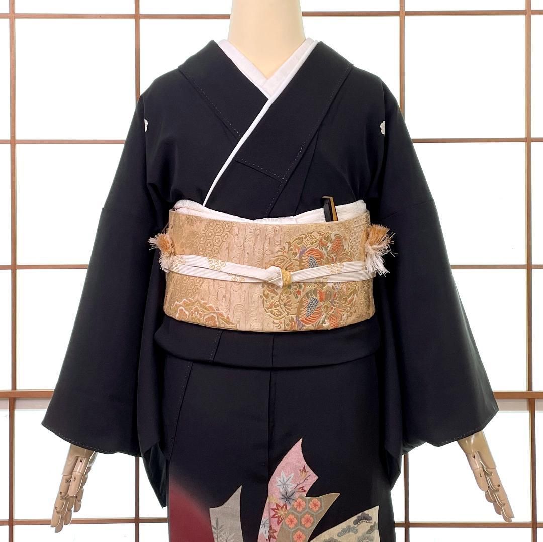 黒留袖 正絹 蘇州相良刺繍 金糸 束ね熨斗 着物 kimonolove