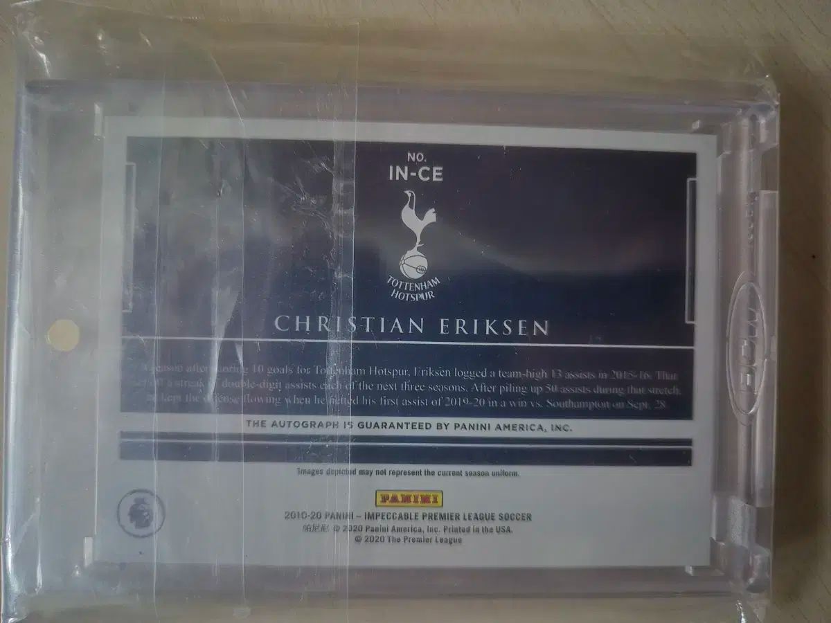 トッテナム エリックセン Indelible Ink サイン入りカード