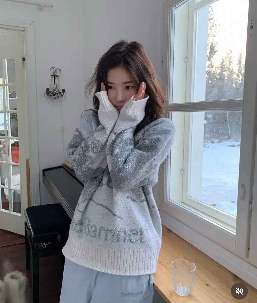 ザ バーネット Snowy landscape Knit Sweater