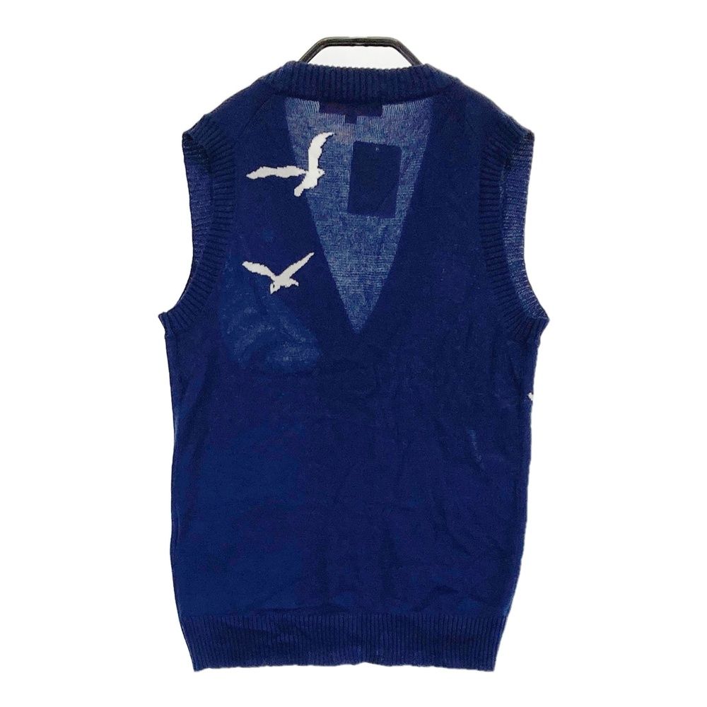 サイズ S BEAMS GOLF ビームスゴルフ ニットベスト ブルー系 ゴルフウェア レディース ストスト