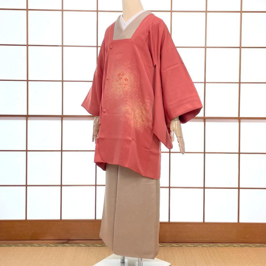 花柄 渋い濃桃色