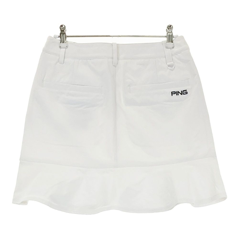 サイズ：S PING ピン  ナイロン ストレッチ フレアスカート  ホワイト系 [240101555045] ゴルフウェア レディース ストスト