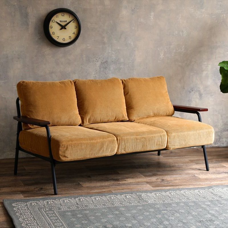 ♪ 3人掛 コーデュロイソファ ［幅165cm］ ソファ ファブリック