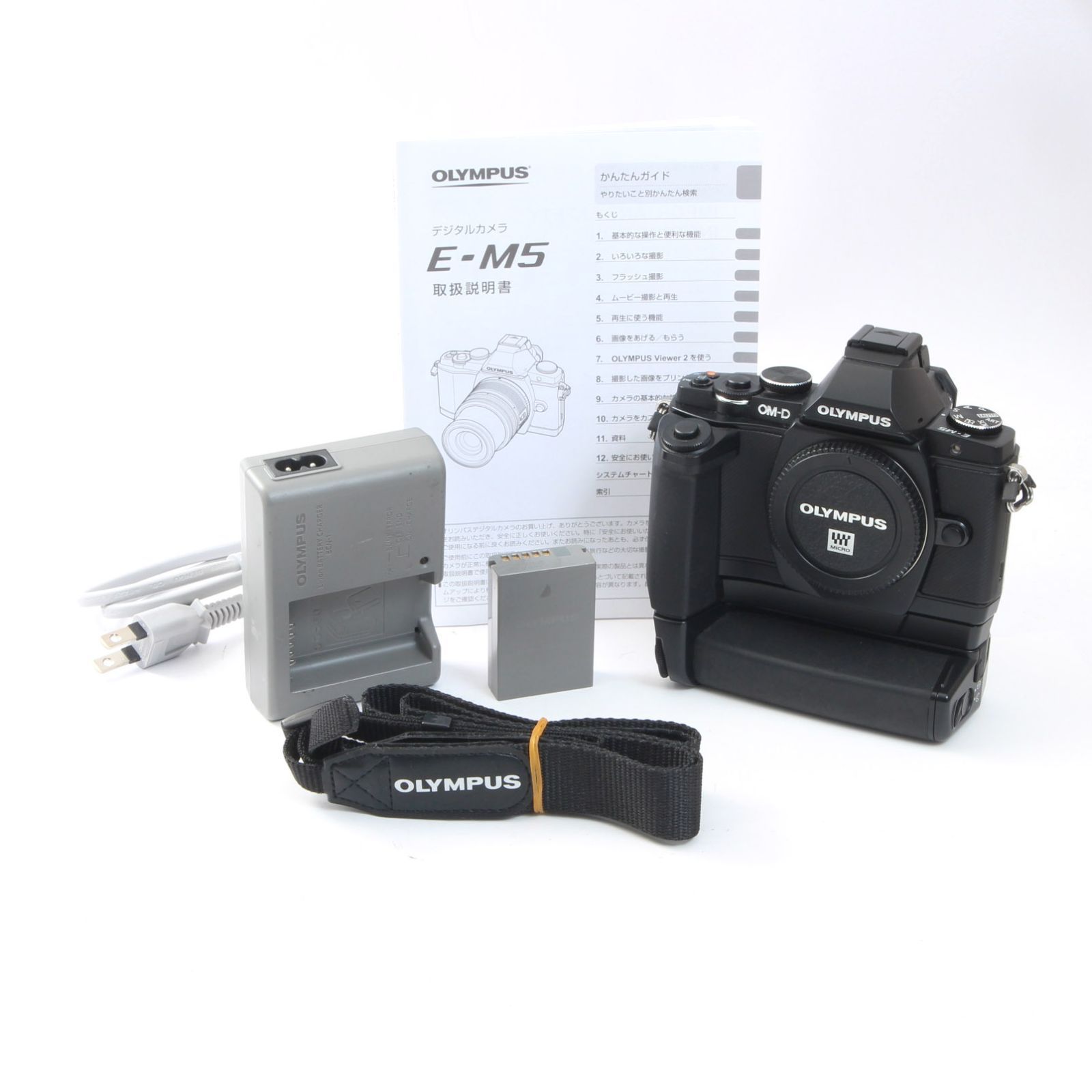 OLYMPUS オリンパス OM-D E-M5 ブラック HLD-6G HLD-6P グリップセット シャッター数2300回