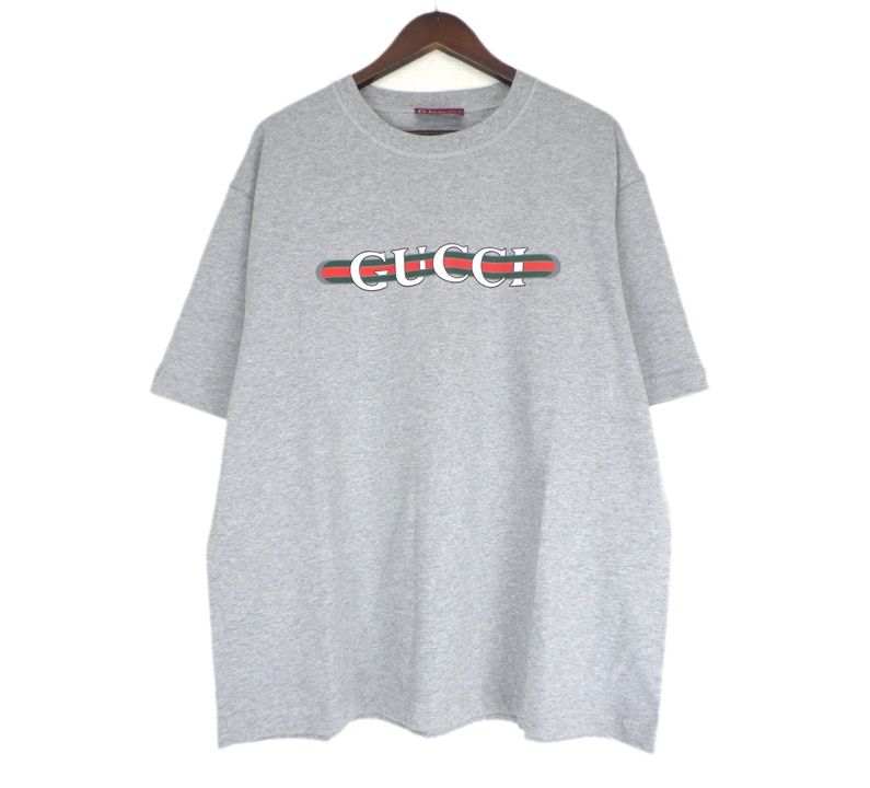 グッチ GUCCI 784361 XJGM9 フロント ロゴ プリント 半袖 Tシャツ h6024