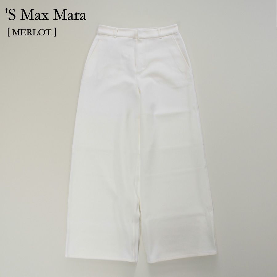 商品 ‘S Max Mara エス マックスマーラ MERLOT コットン ジャージー パンツ ワイドパンツ