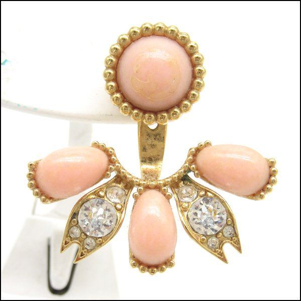 TS GUCCI グッチ インターロッキングG シングルピアス ゴールド×ピンク 箱 保存袋つき