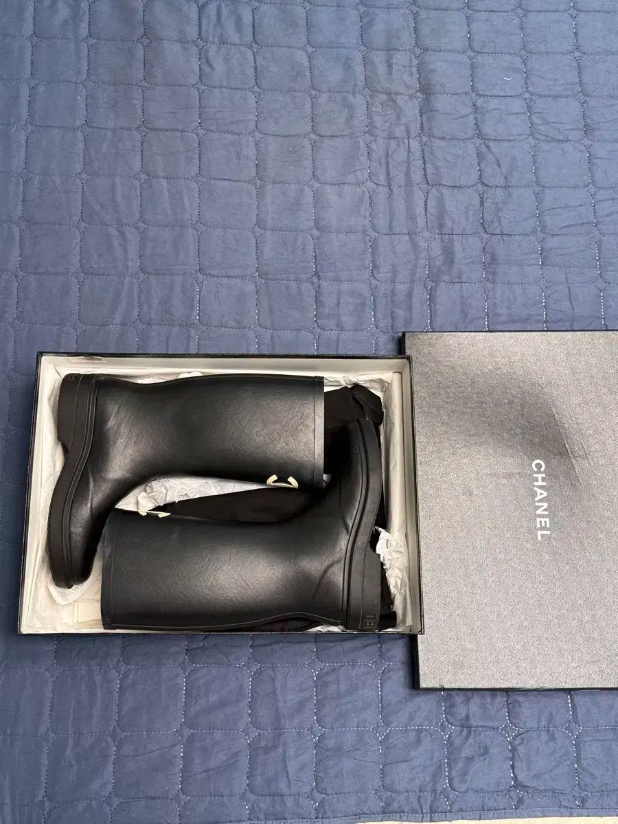 CHANEL シャネル カウチョーク レインブーツ