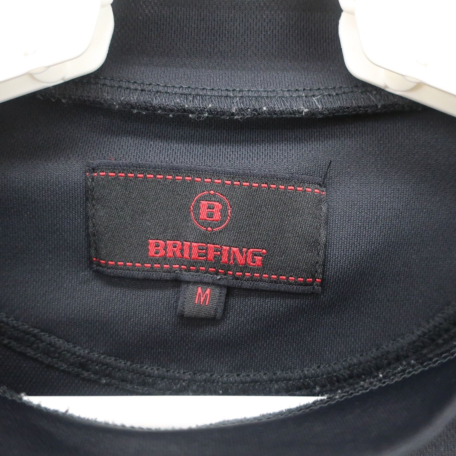 超 ブリーフィング 長袖モックネックシャツ 黒 メンズ M ゴルフウェア 2510 0997