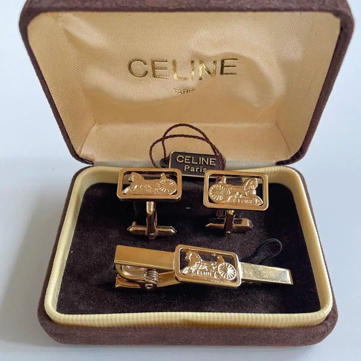 Celine セリーヌ ネクタイピン カフスリンク セット - メルカリ