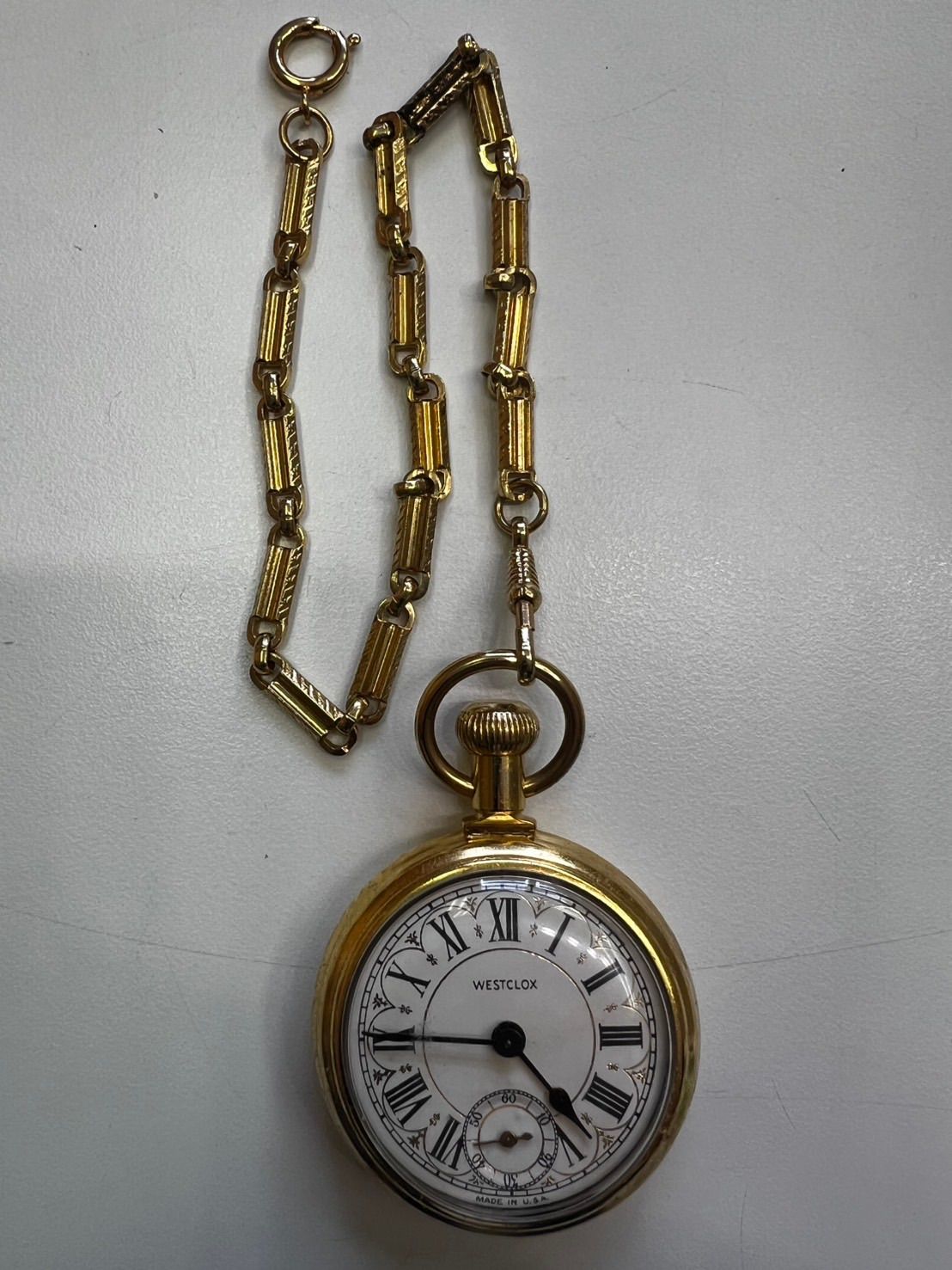 美品 整備済 LORIE Recta 懐中時計 手巻き スモセコ アンティーク 中古品】懐中時計 WESTCLOX アンティーク 手巻き スモセコ 現状品