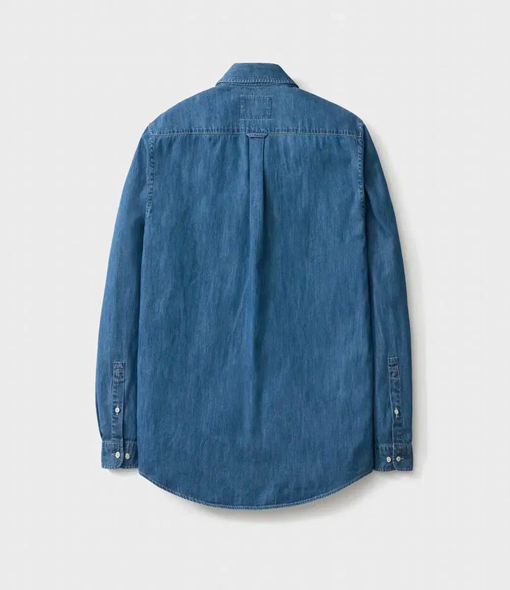 ポッタリー デニム ボタンダウン シャツ - ミッド ブルー