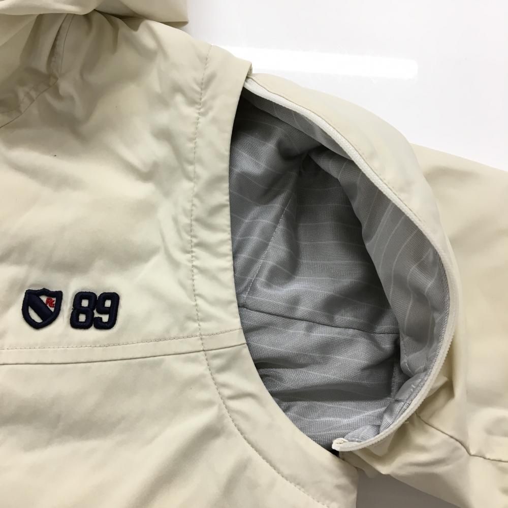  超 パーリーゲイツ 2 WAY中綿ジャケット アイボリー×ネイビー 袖着脱可 裏起毛 レディース 1 M ゴルフウェア PEARLY GATES ジャケット レディースウェア