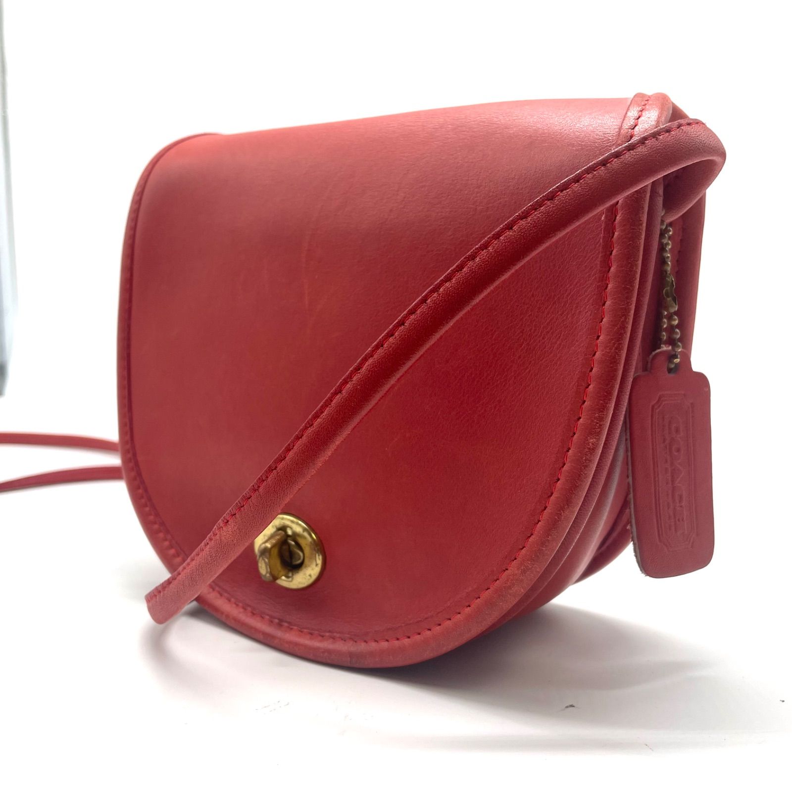 オールドコーチ イタリア製 マディソン ショルダーバッグ ターンロック 赤 OID COACH オールドコーチ 044 ショルダーバッグ 斜め掛け ターン