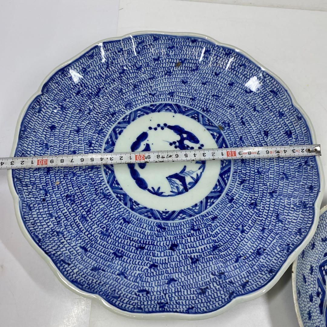 古伊万里 みじんこ大皿2枚 直径22.5/33.8㎝ 東さ7-0304③ - メルカリ