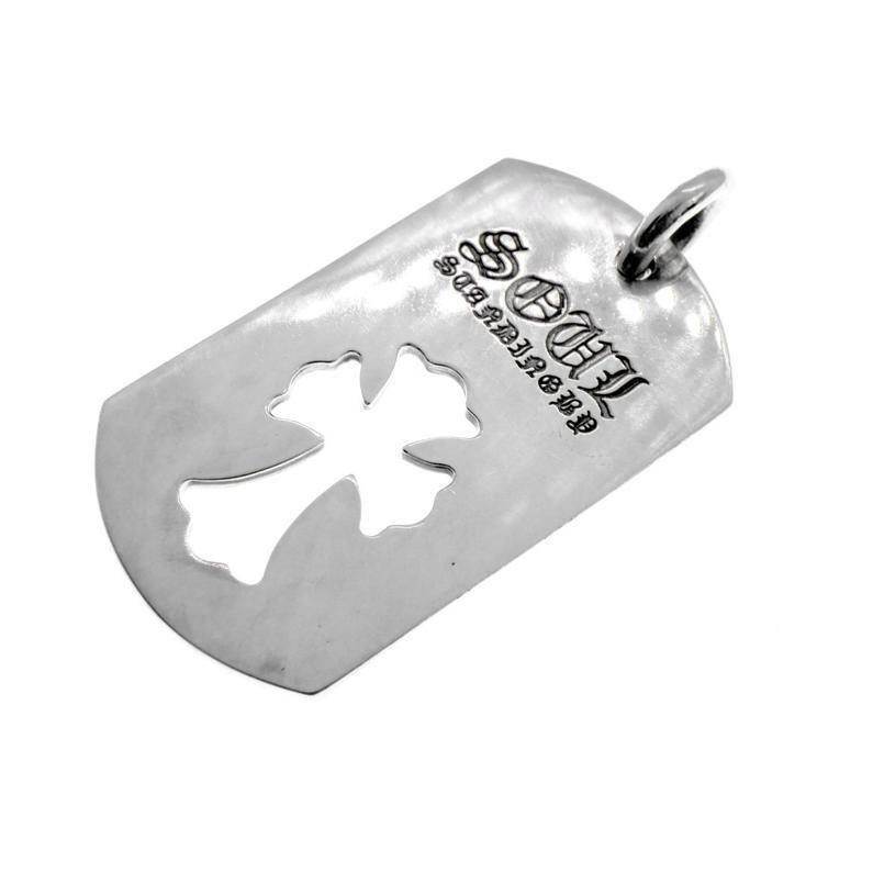 クロムハーツ CHROME HEARTS 氷室京介 カットアウトラージドッグタグ SOULツアー シルバー ネックレス トップ 42717