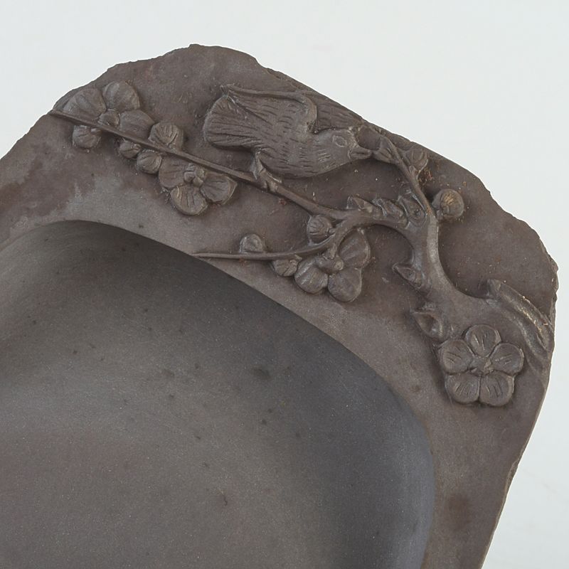 中国 書道具 花鳥文 端渓硯 唐木箱付 C S192 - メルカリ