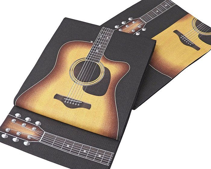 袋帯 仕立て上がり 西陣 酒井守謹製 和アート ギター 仕立済 パーティー g 2941