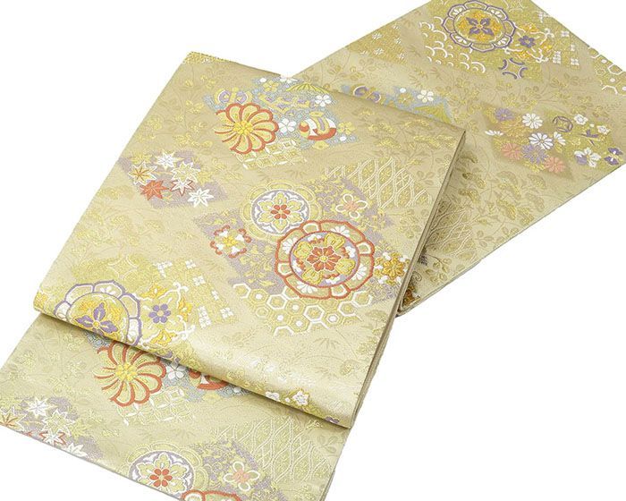 袋帯 仕立て上がり 西陣 大光謹製 悠久みやび 吉祥 四季花 仕立済 パーティー g 2938
