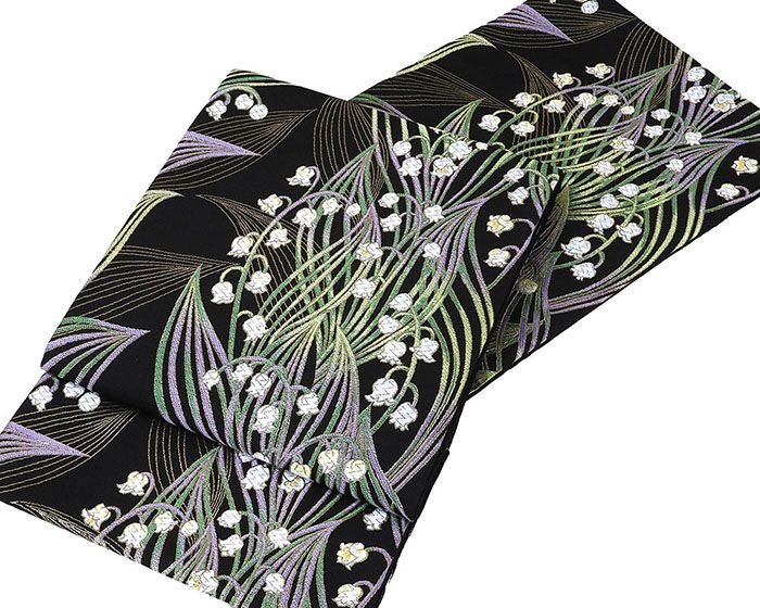 袋帯 仕立て上がり 西陣 大光謹製 鈴蘭 スズラン 仕立済 パーティー g 2937