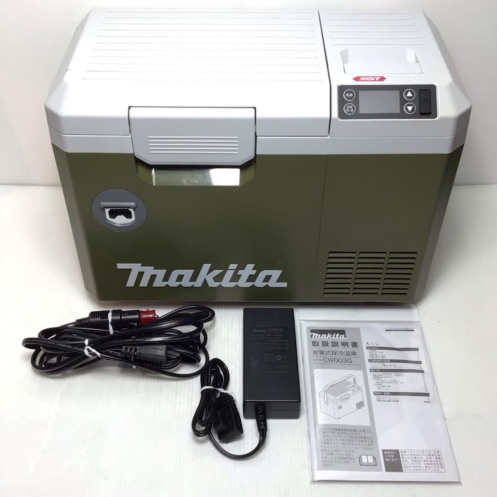 ΘΘMAKITA マキタ 保冷温庫 程度B ACアダプター シガーソケット用コード 取説付 コードレス式 7L CW003G オリーブ