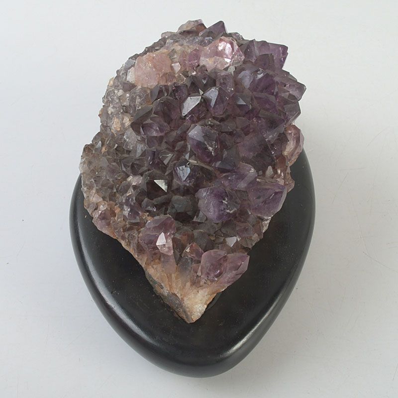 天然石 鑑賞石 木化石 置物 重さ約580g 唐木台付 C 6066 天然石 鑑賞石