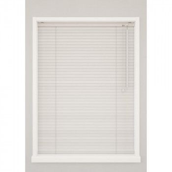 ウッドブラインド ポール右操作 50 cm 25 mm幅 幅160 cm×高さ70 ホワイト TW-4511