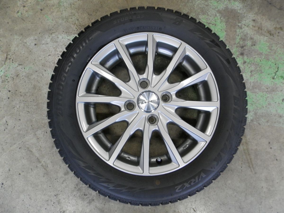 ワゴンR LEBEN 14インチ 社外アルミホイール付スタッドレスタイヤ 4本SET 155 65 R 14 4 5 J 45 H 100 軽自動車