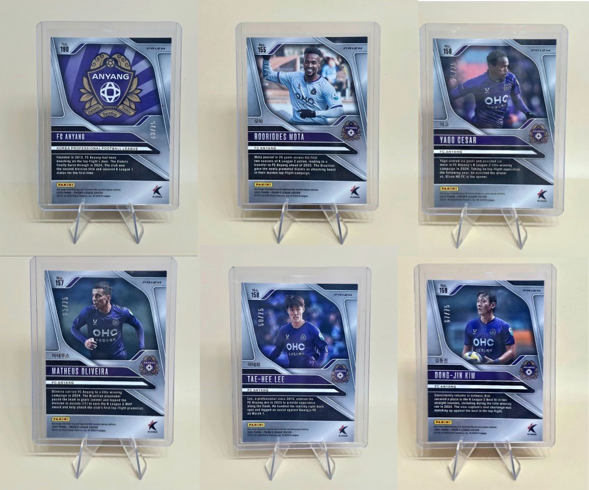  FCアニャン ブルー チーム セット 2025 パニーニ Kリーグ プリズム フルセット 記念グッズ サッカー フットサル