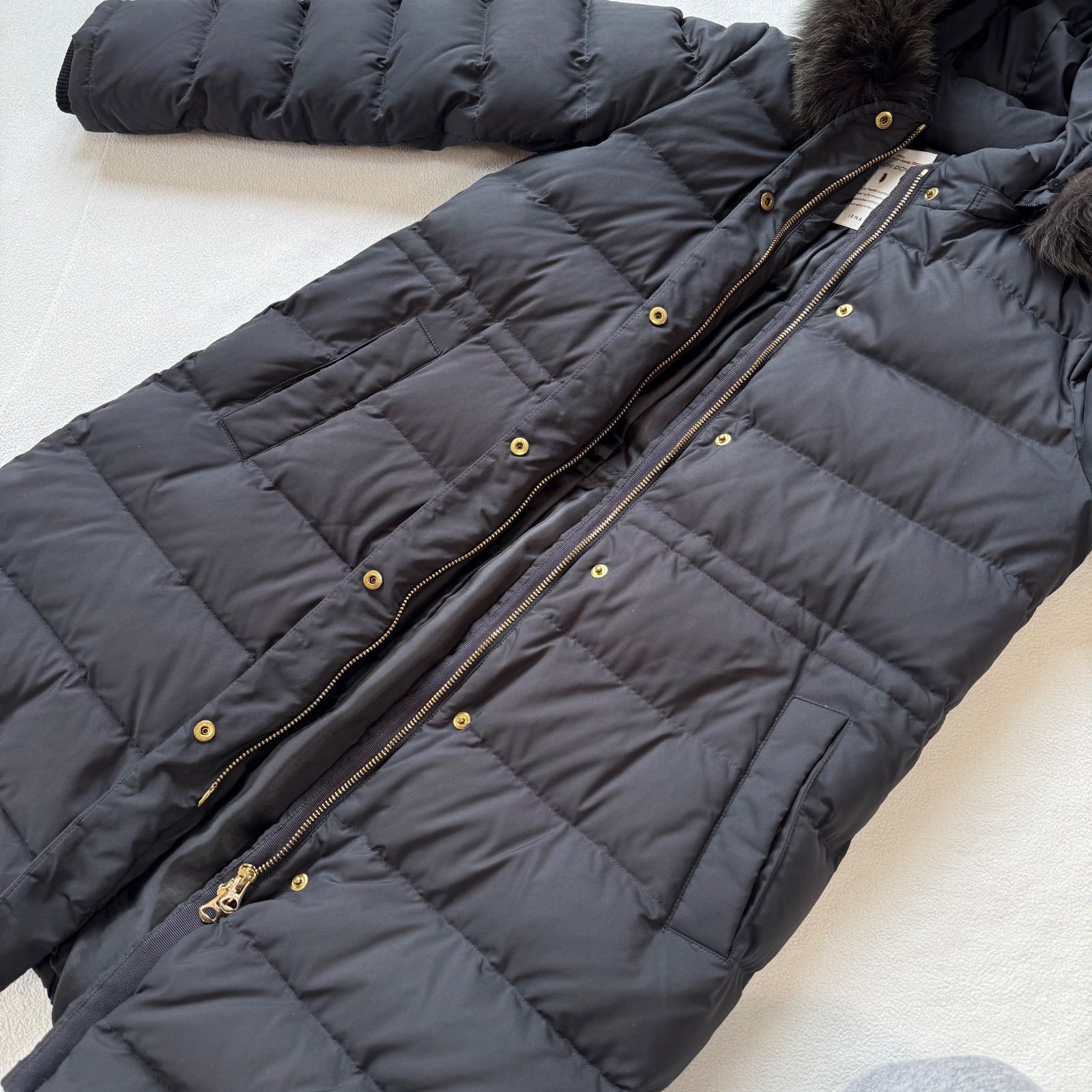 極美品・名作・38✨イエナ タフタ ロング ダウンコート フォックス