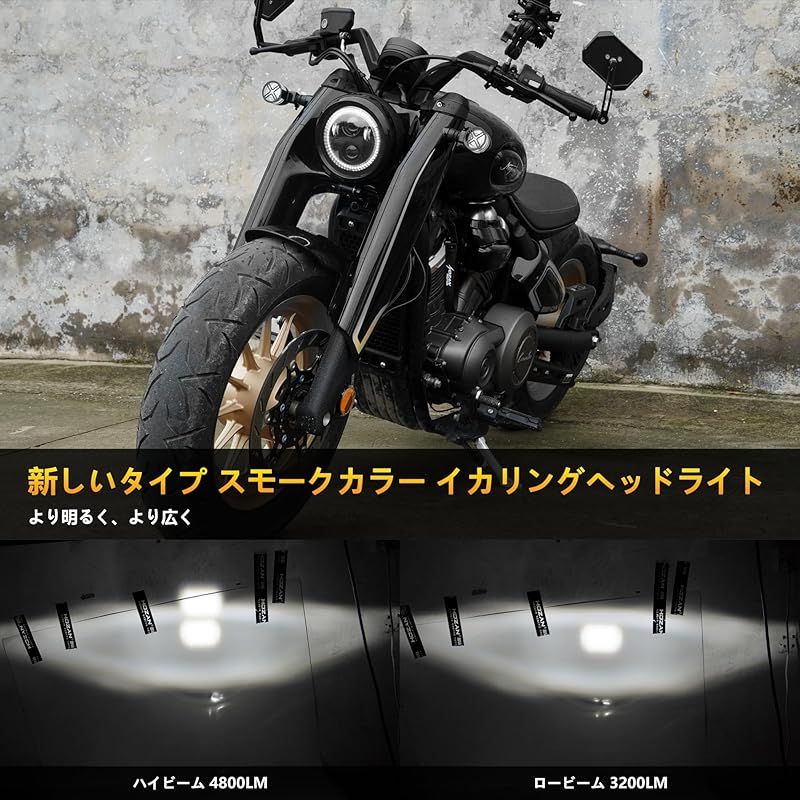 ホワイト DRLヘッドライト