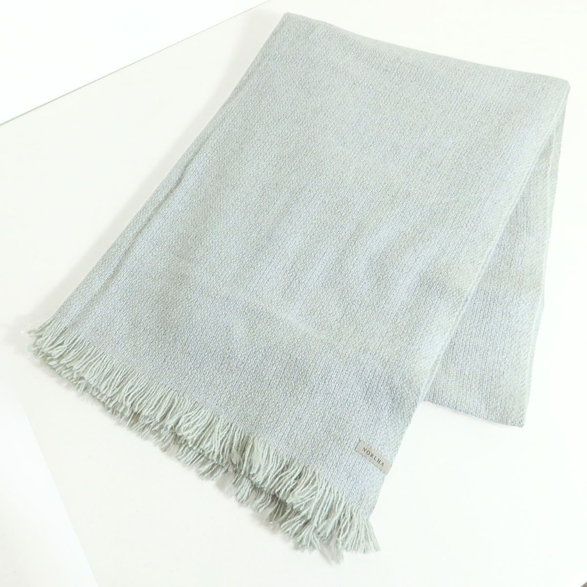 NORLHA｜ノラ ヤク100％ 大判ストール ざっくり編みの風合いが素敵 グレー系 ｋ4438