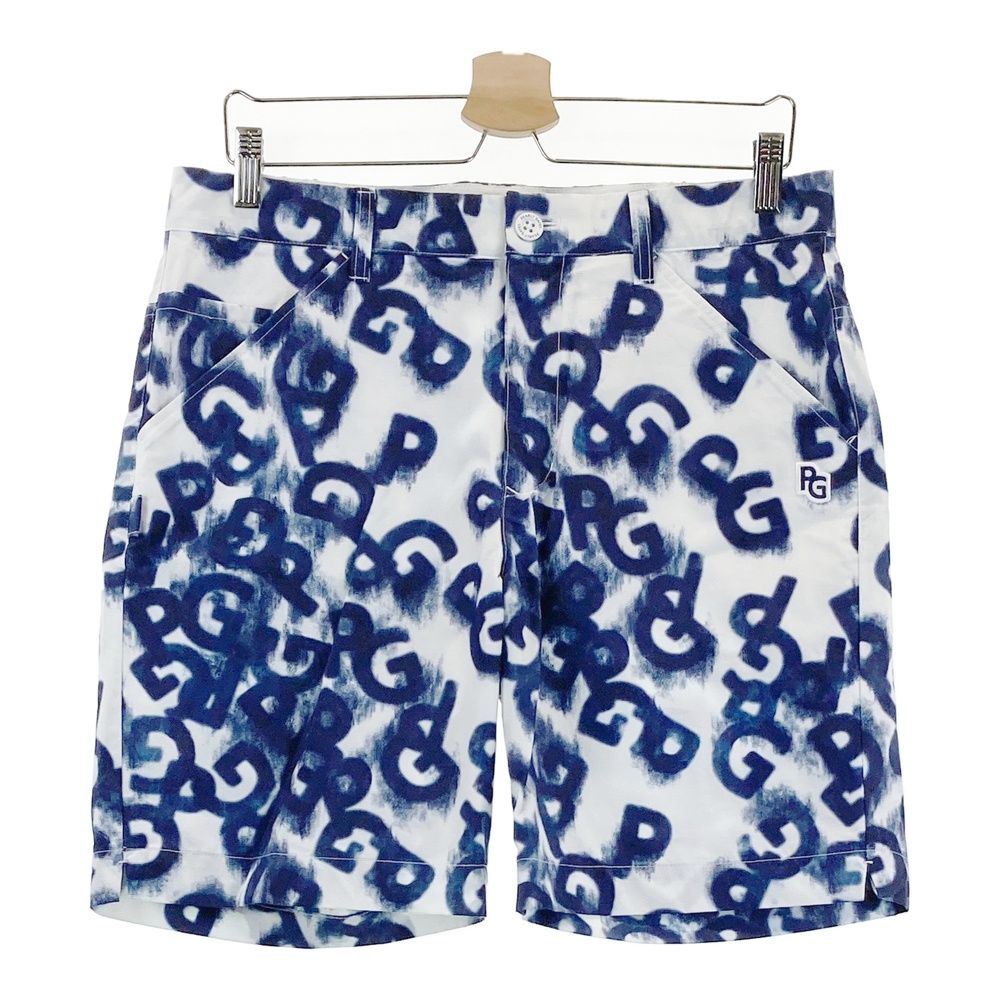 サイズ 5 PEARLY GATES パーリーゲイツ ハーフパンツ 総柄 ネイビー系 ゴルフウェア メンズ ストスト