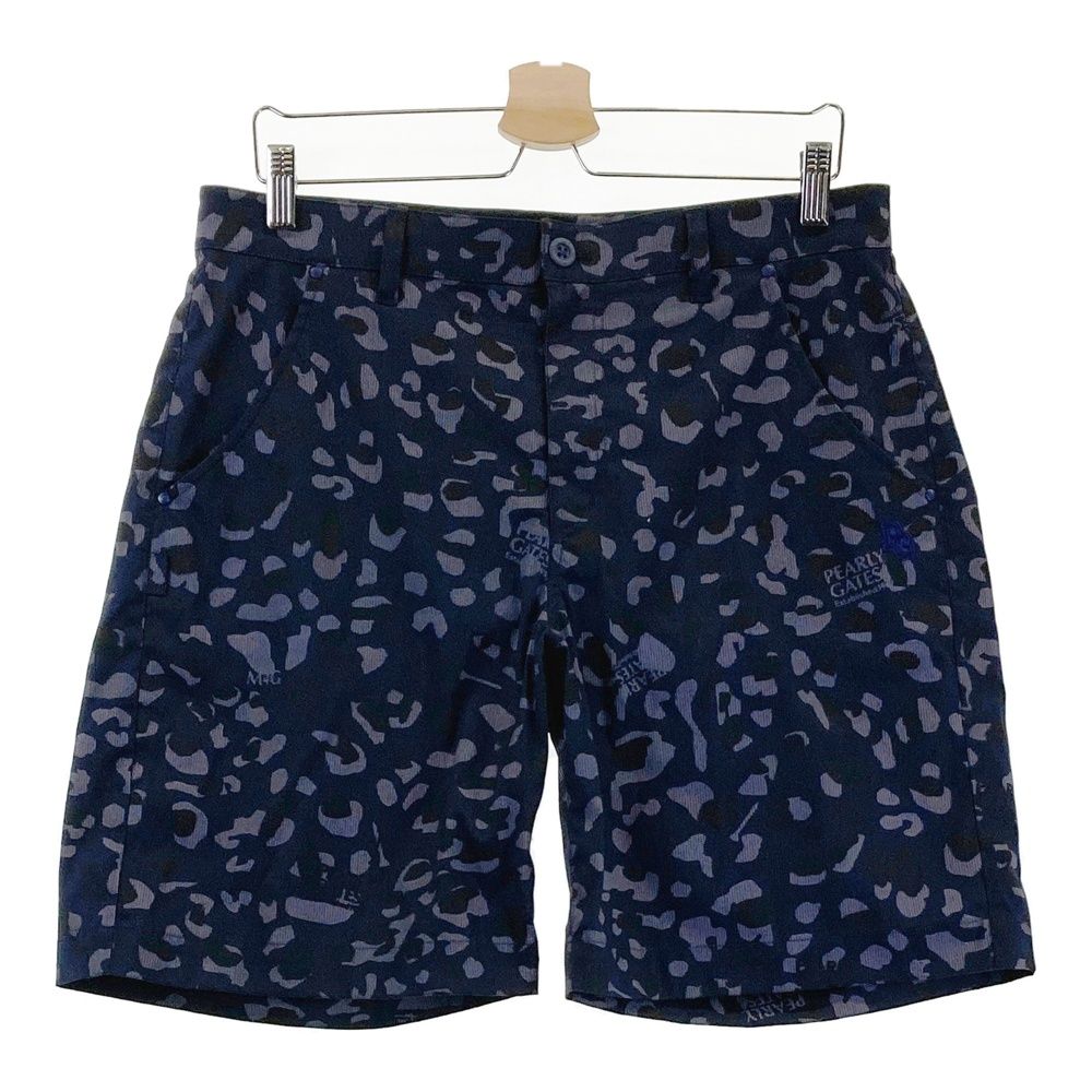 サイズ 5 PEARLY GATES パーリーゲイツ ハーフパンツ ヒョウ柄 ネイビー系 240101555669 ゴルフウェア メンズ ストスト