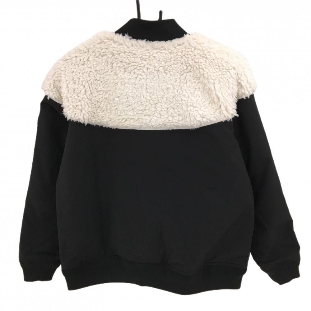 ジャックバニー 中綿ジャケット 黒×白 一部ボア 袖ロゴワッペン レディース 1 M ゴルフウェア Jack Bunny