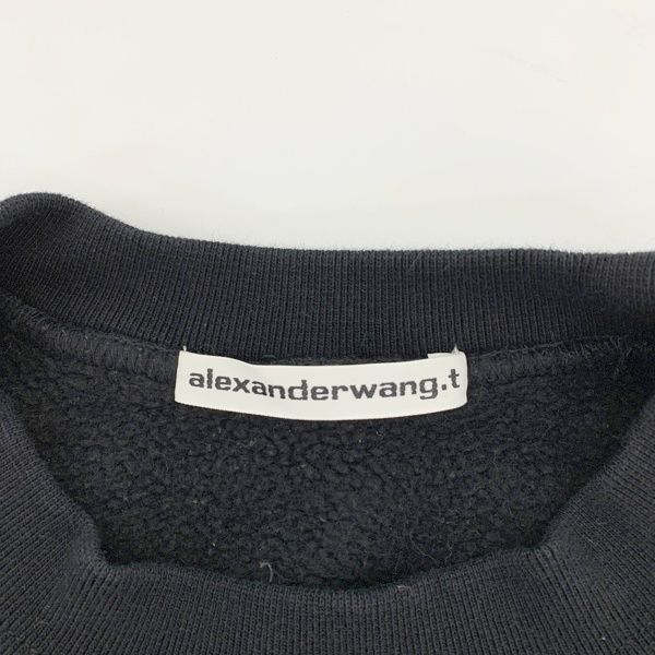 ALEXANDER WANG アレキサンダーワン クルーネック スウェット トレーナー 4CC3221360 レディース Mサイズ ブラック トップス DL17230 GINKGOPHARMACY_COM