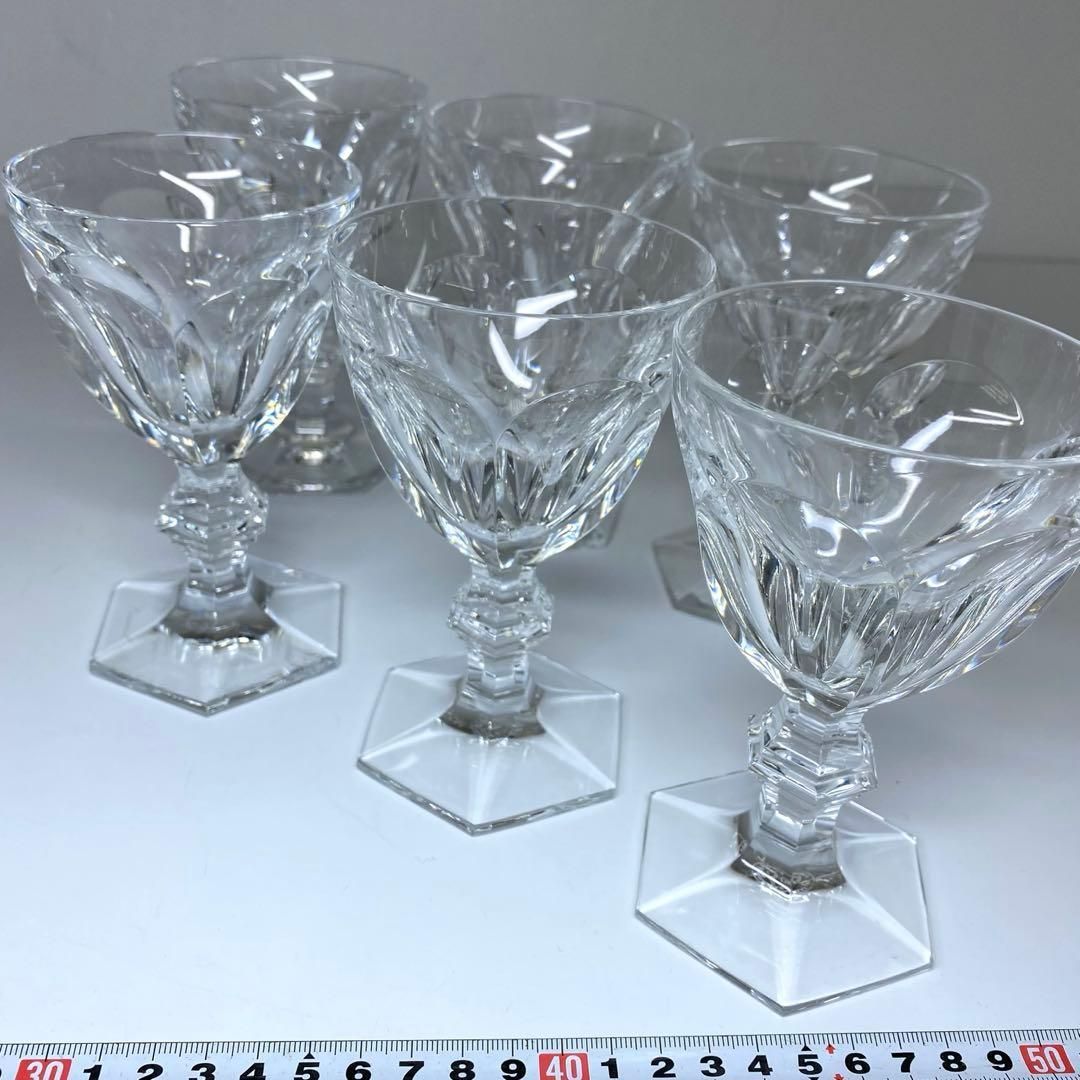 洋3バカラ アルクール ワイングラス 6客 高さ約13.7㎝東な7-0305