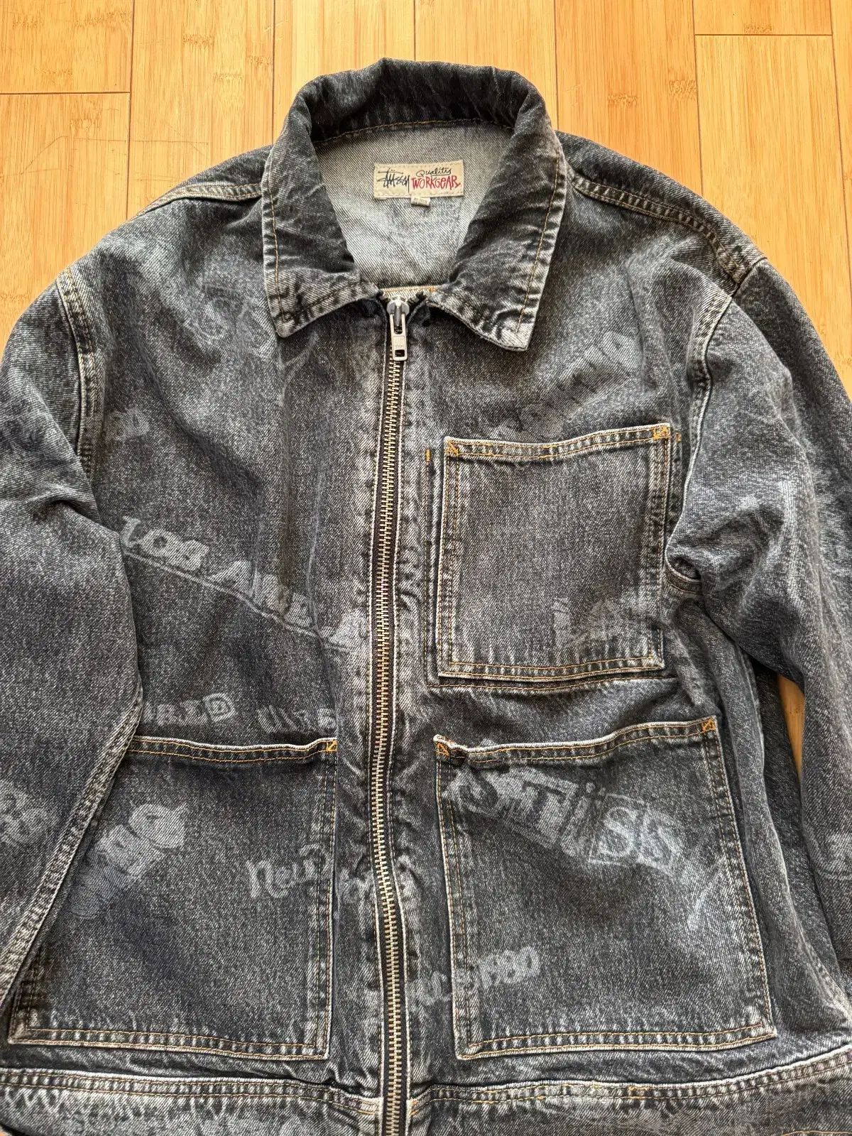 STUSSY WORLDWIDE ジップ ウォーク ジャケット ブラック