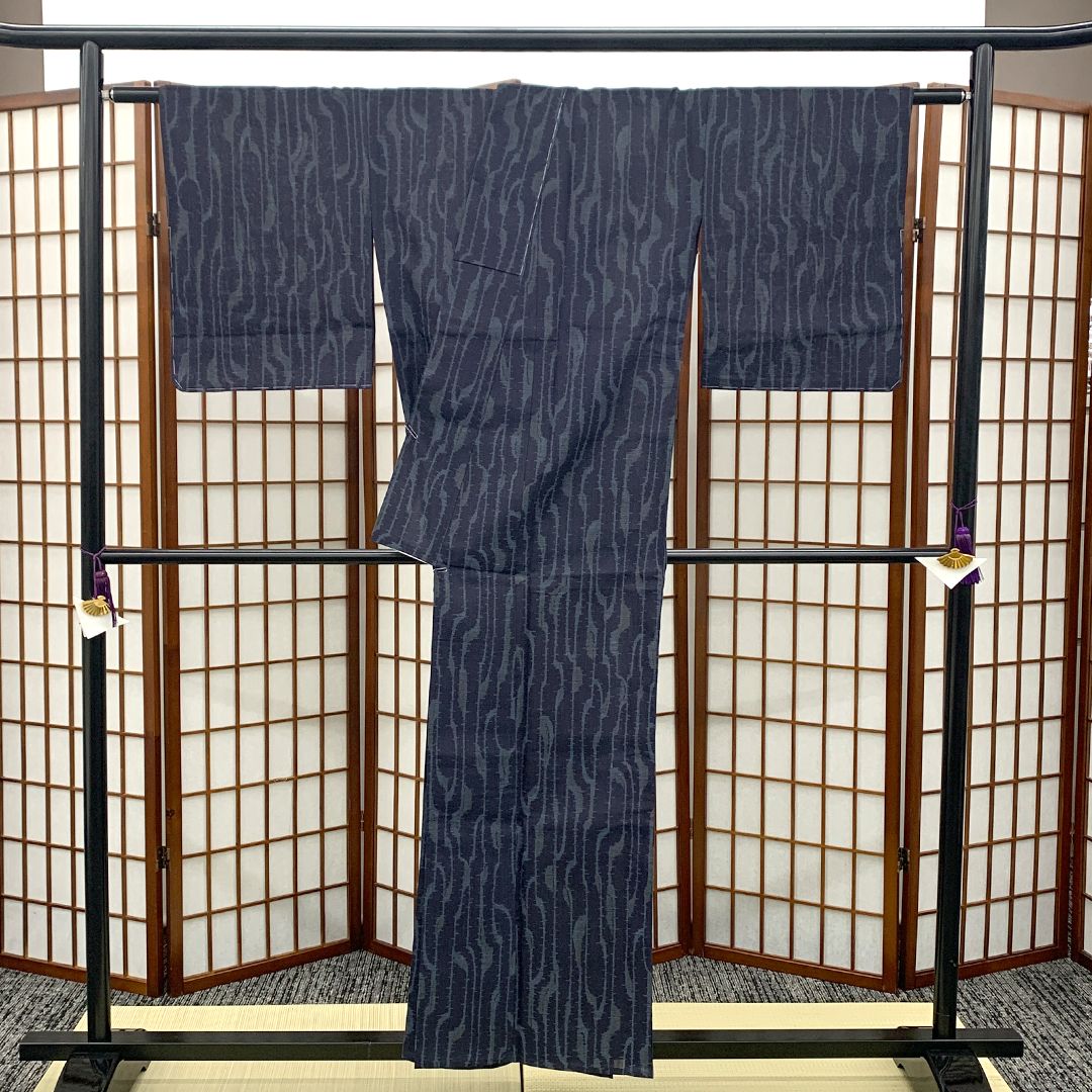 ｜適応身長 約155 cm リサイクル着物 小紋 紗 2501027-39