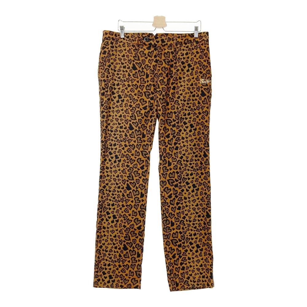 サイズ 4 DANCE WITH DRAGON ダンスウィズドラゴン ストレッチパンツ レオパード柄 ブラウン系 240101514529 ゴルフウェア メンズ ストスト