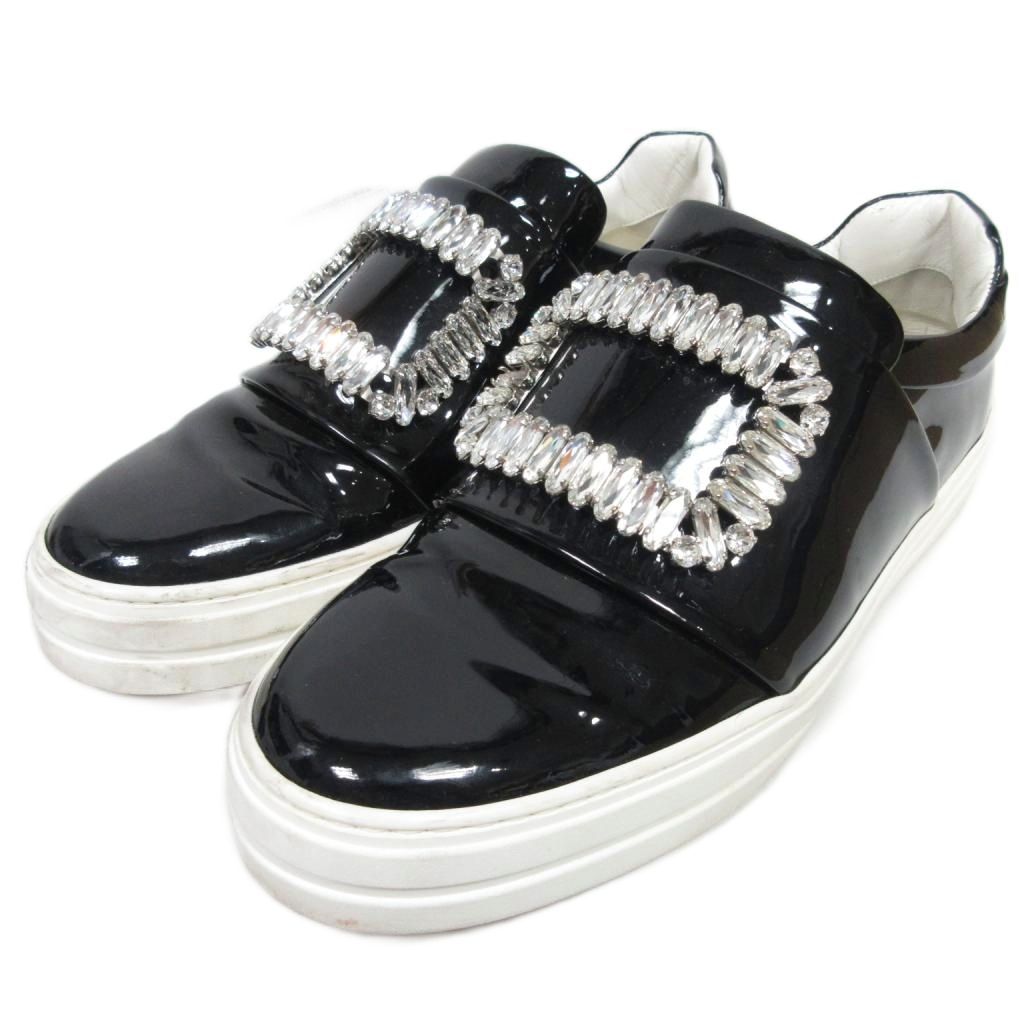 ロジェヴィヴィエ ROGER VIVIER ビジュー スクエアバックル スニーカー