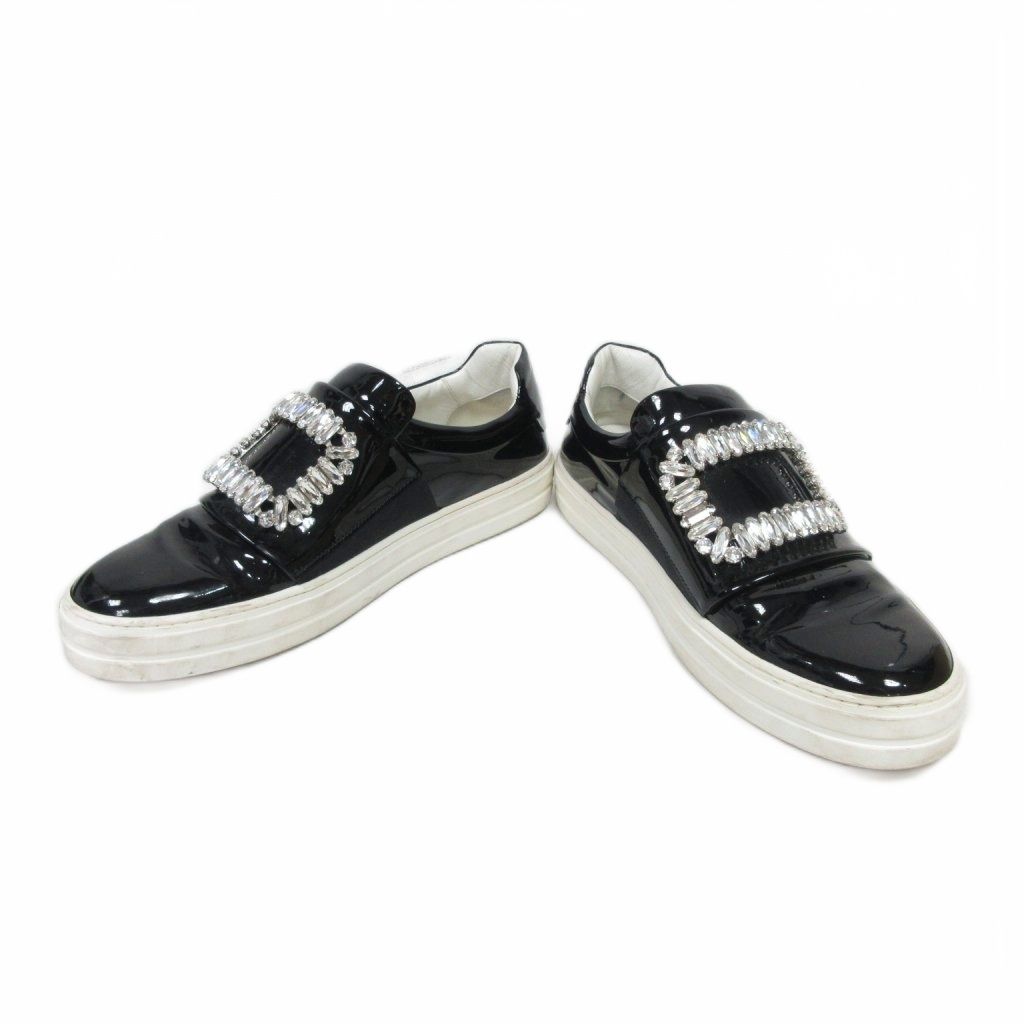 ロジェヴィヴィエ ROGER VIVIER ビジュー スクエアバックル スニーカー