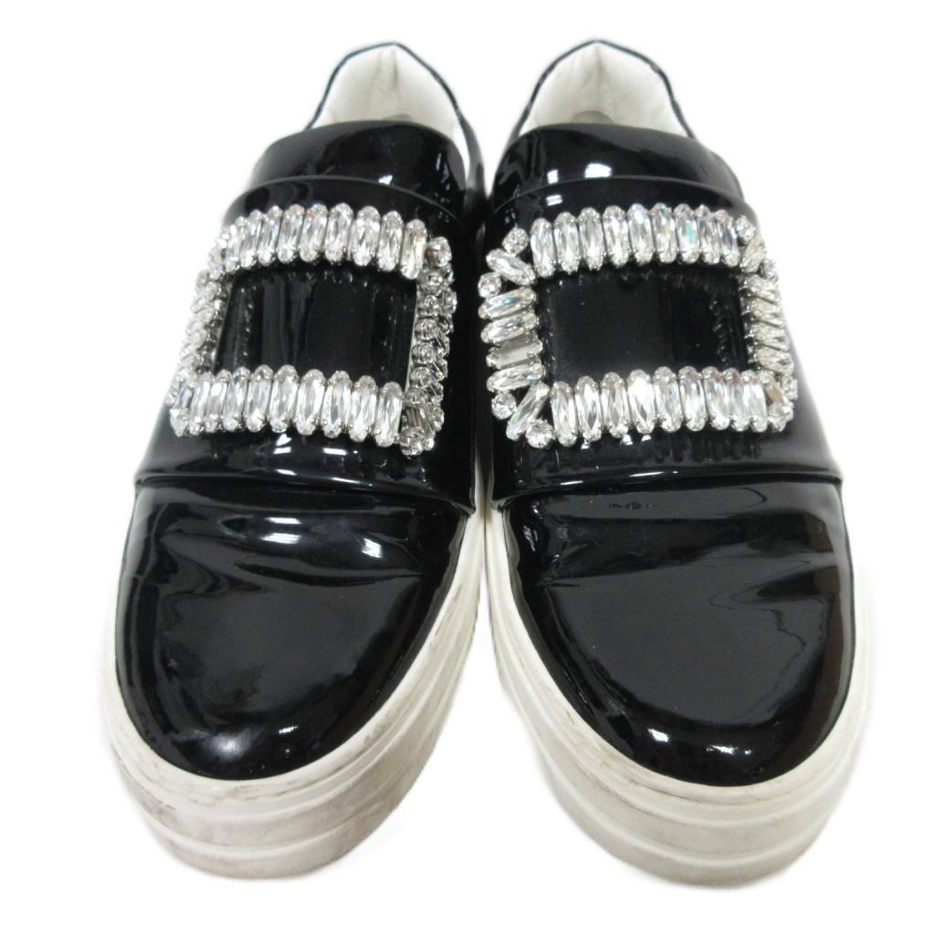 ロジェヴィヴィエ ROGER VIVIER ビジュー スクエアバックル スニーカー