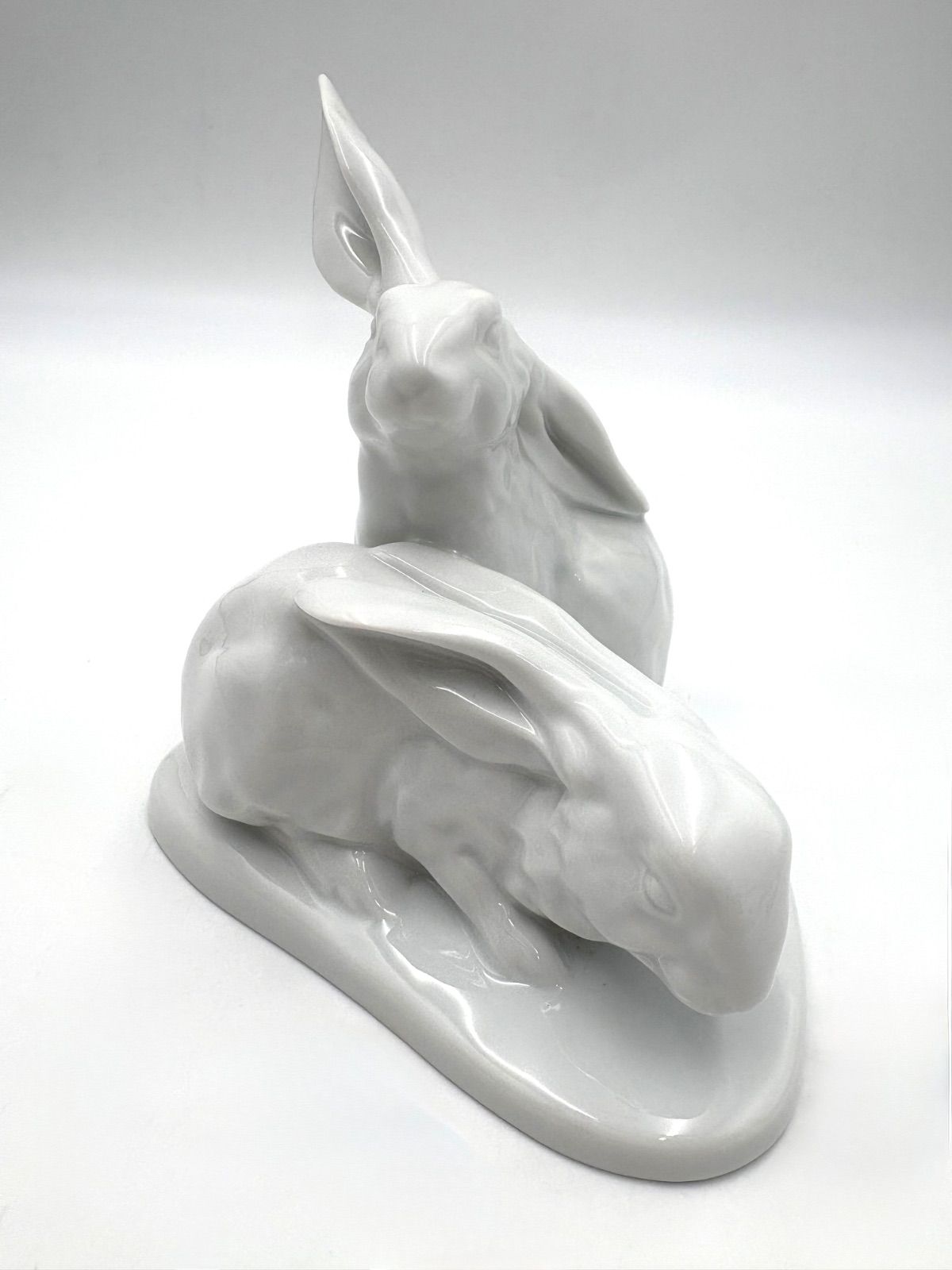 HEREND WHITE RABBIT ヘレンド ホワイト ラビット バニー ウサギ うさぎ フィギュリン 置物