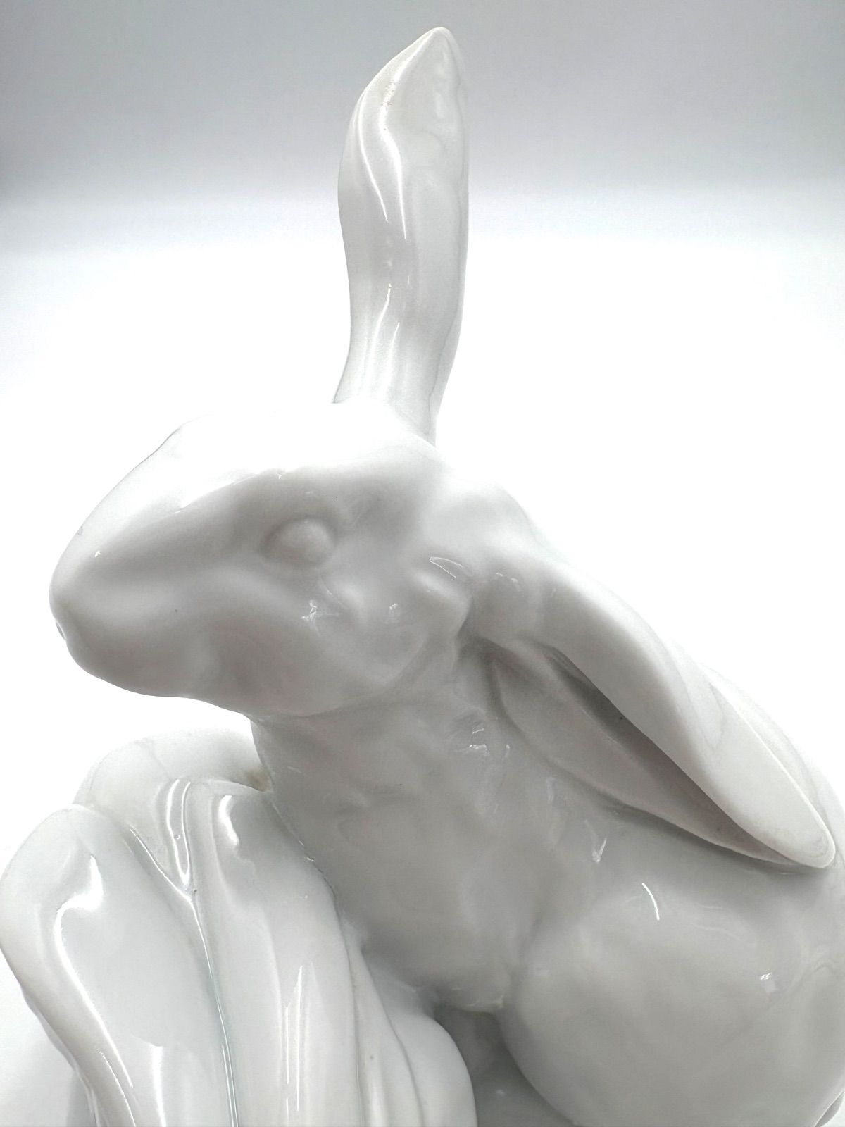  HEREND WHITE RABBIT ヘレンド ホワイト ラビット バニー ウサギ うさぎ フィギュリン 置物 リビング雑貨 置物 インテリア小物