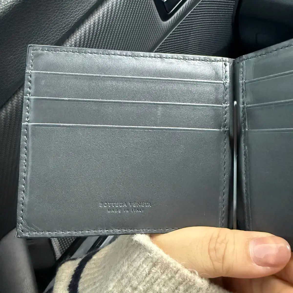 ボッテガ ヴェネタ マネークリップ ダークグレイ