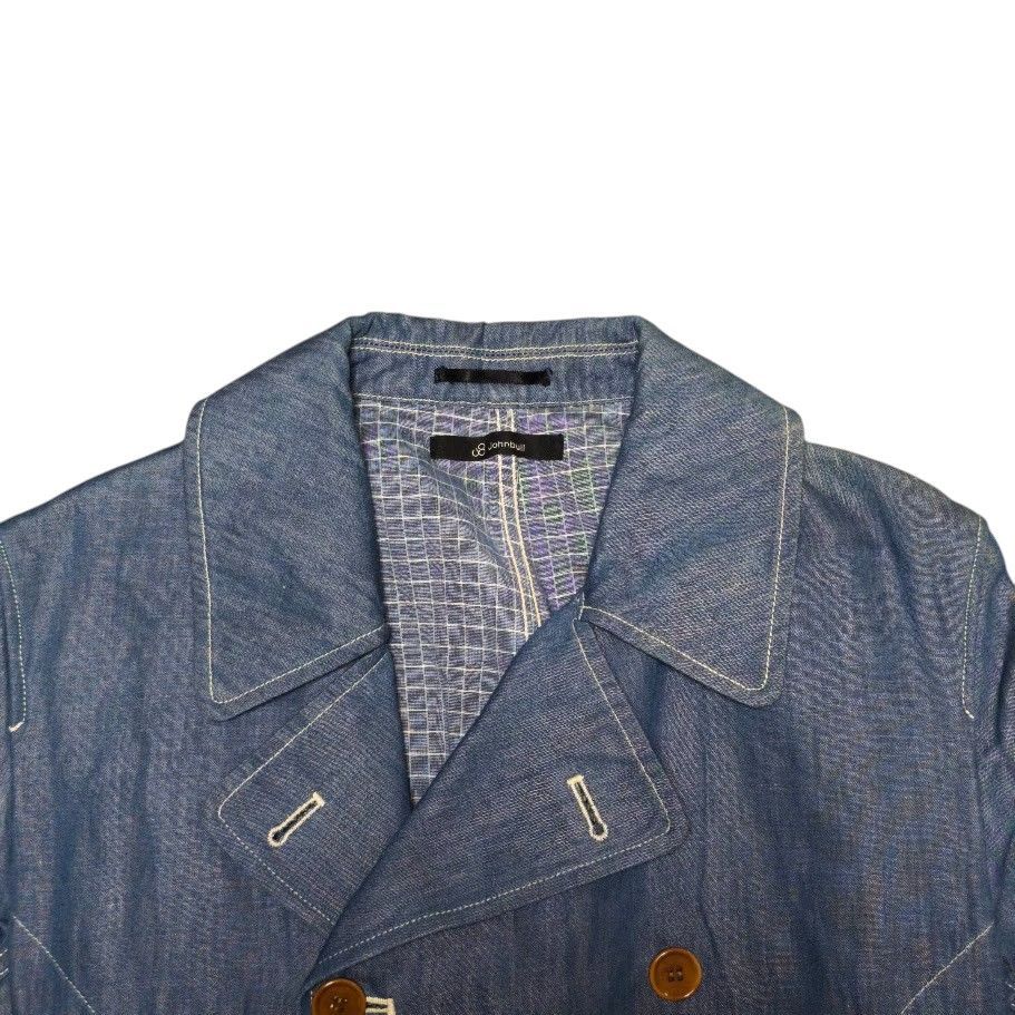 希少 vintage john bull デニムトレンチコート ベルト フェード 希少 vintage john bull デニムトレンチコート ベルト フェード 希少