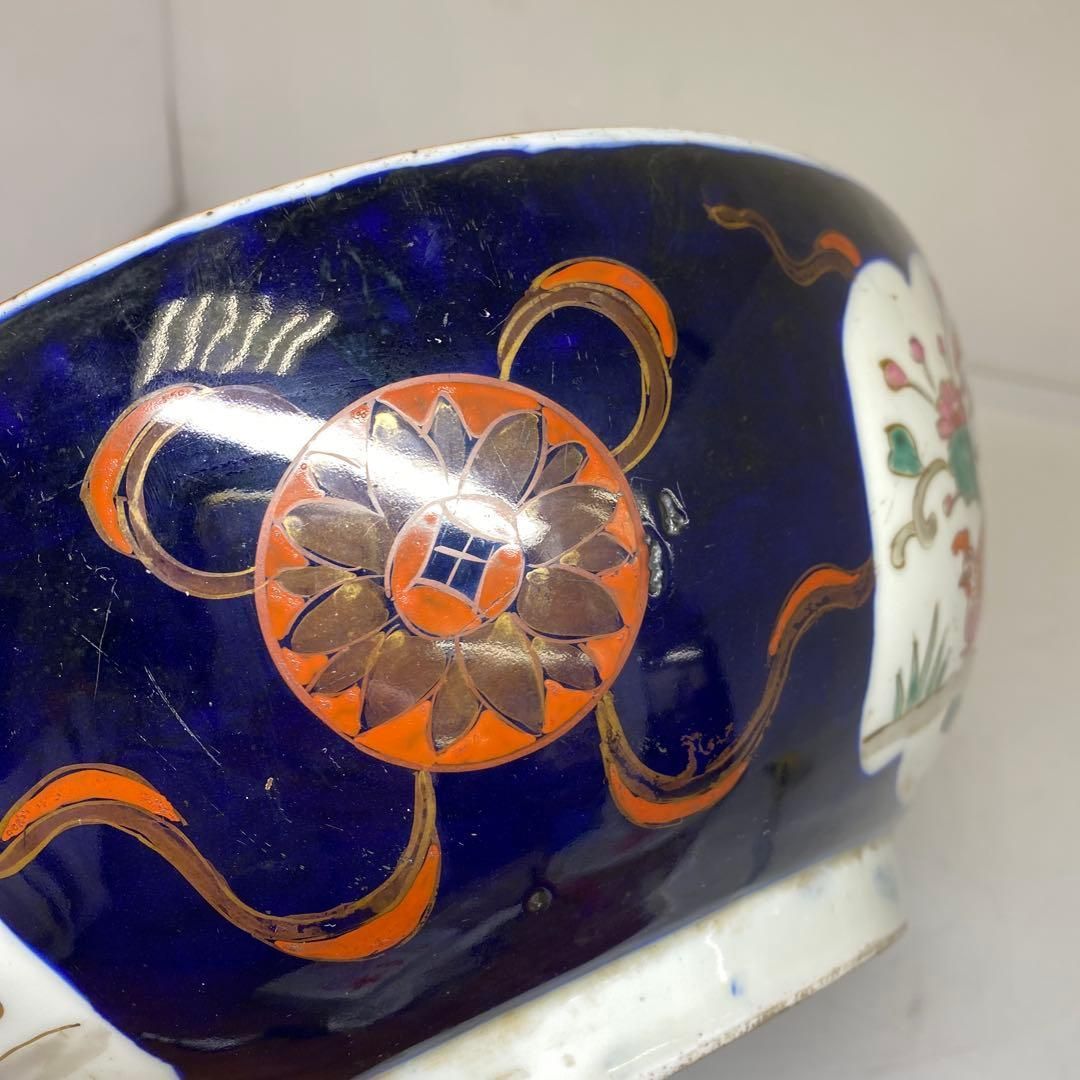 古伊万里 色絵大鉢 木箱付 直径27.5㎝ 東Y7-0306②タコサ - メルカリ